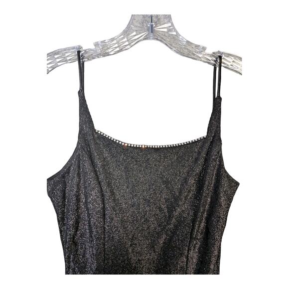 VTG Gunne Sax Jessica McClintock 9/10 Full Length Maxi Black Formal Gown Dress - Picture 7 of 12